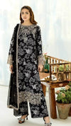 BAR0QUE 3 PC LAWN PRINTED SUIT