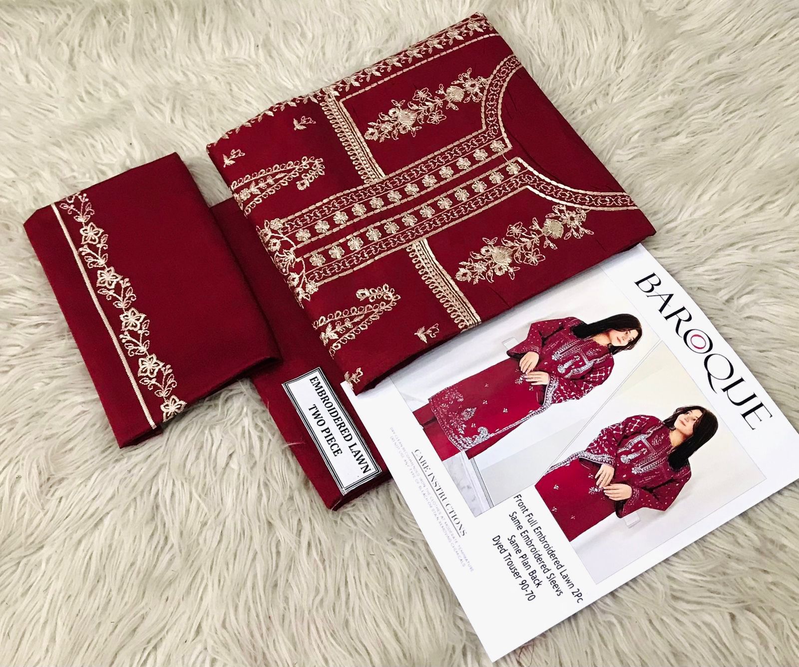 2 Pc Lawn Embroidered Suit