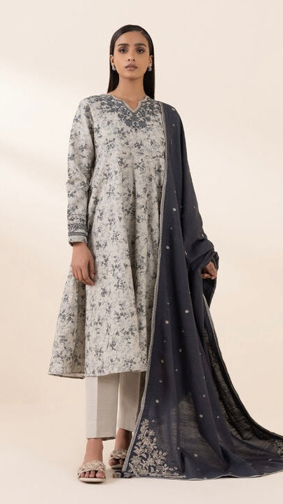 KHAADI 3 PC LAWN PRINTED SUIT